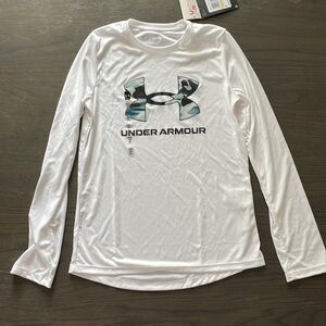 Girls' UA Tech™ Big Logo Print Fill Long Sleeve Top,  Medium